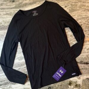 NWT Plain Black Long Sleeve Womens Small
